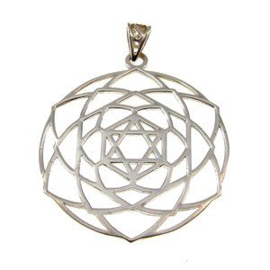 Handcrafted Solid 925 Sterling Silver Star of David Seal of Solomon Pendant